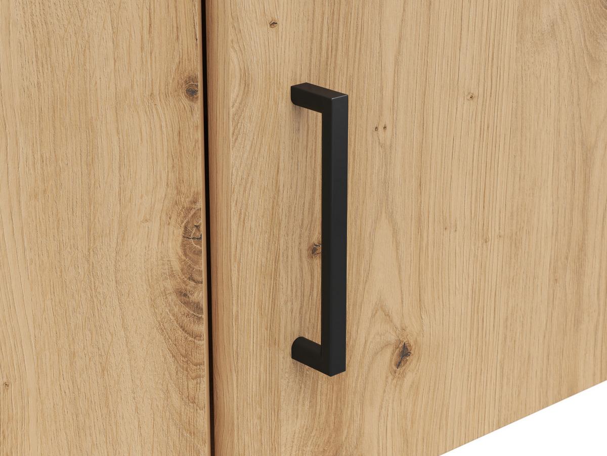Aufsatzschrank Multistauraum Eiche Artisan - Schwarz/Eiche Artisan, Modern, Holzwerkstoff/Kunststoff (71,5/35/71,5cm) - Premium Living