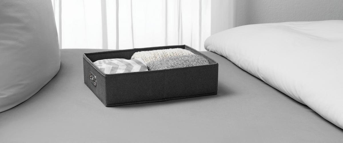Aufbewahrungsbox Unit - S in Grau - Grau, Konventionell, Textil (33/43,5/12cm) - Mömax