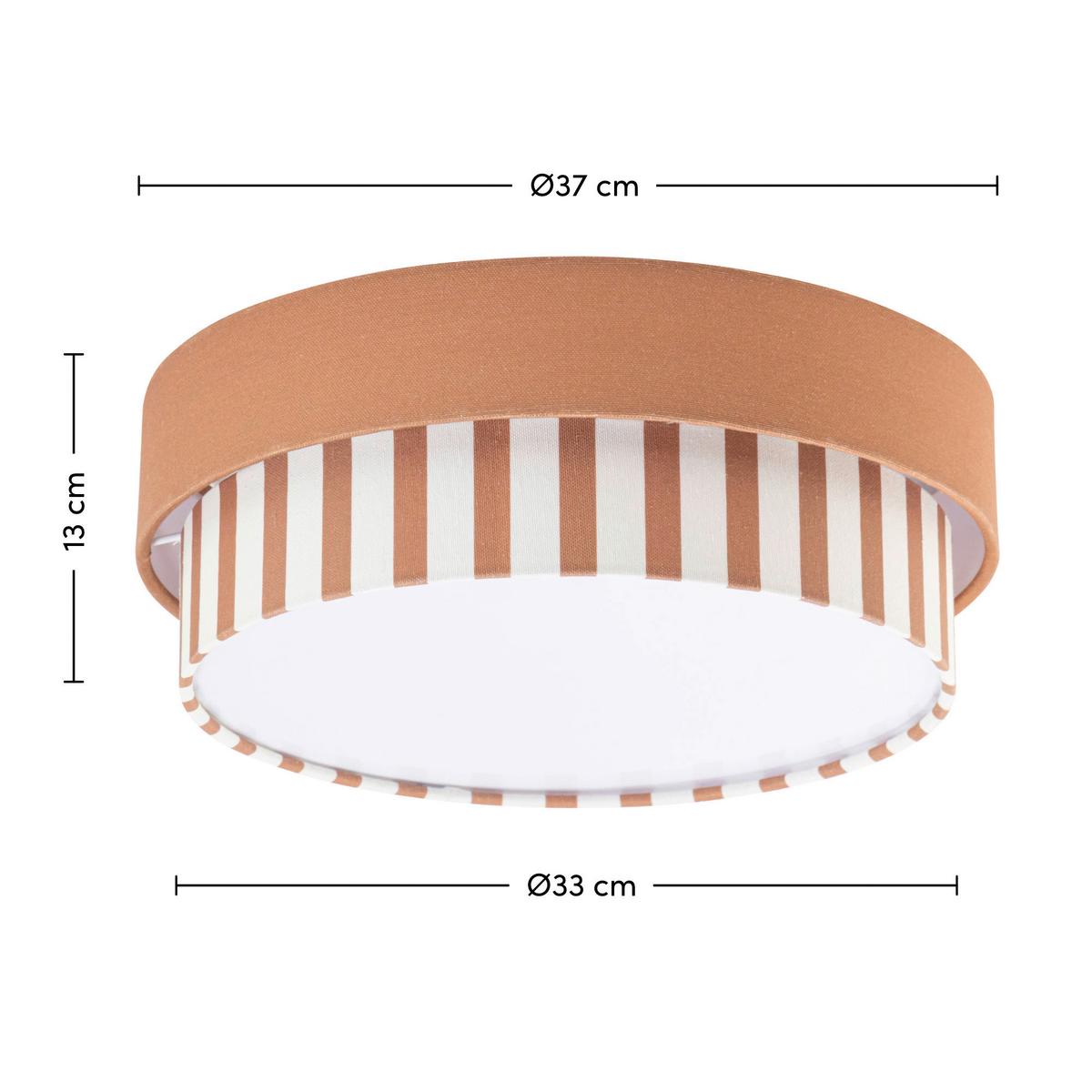 LAMPA SUFITOWA NEELE - kolor naturalny/brązowy, Modern, tworzywo sztuczne/metal (37/13cm) - Novel