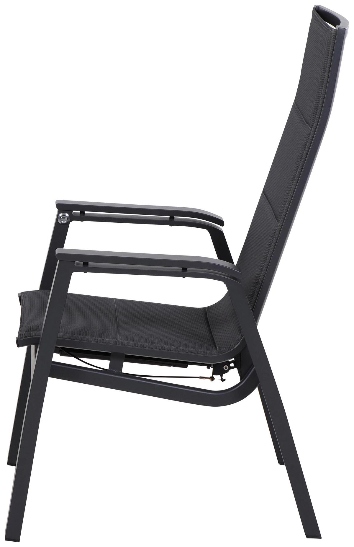 Gartengarnitur Milano 7-tlg. Anthrazit - Anthrazit, Basics, Keramik/Kunststoff (100/110/220cm) - Siena Garden