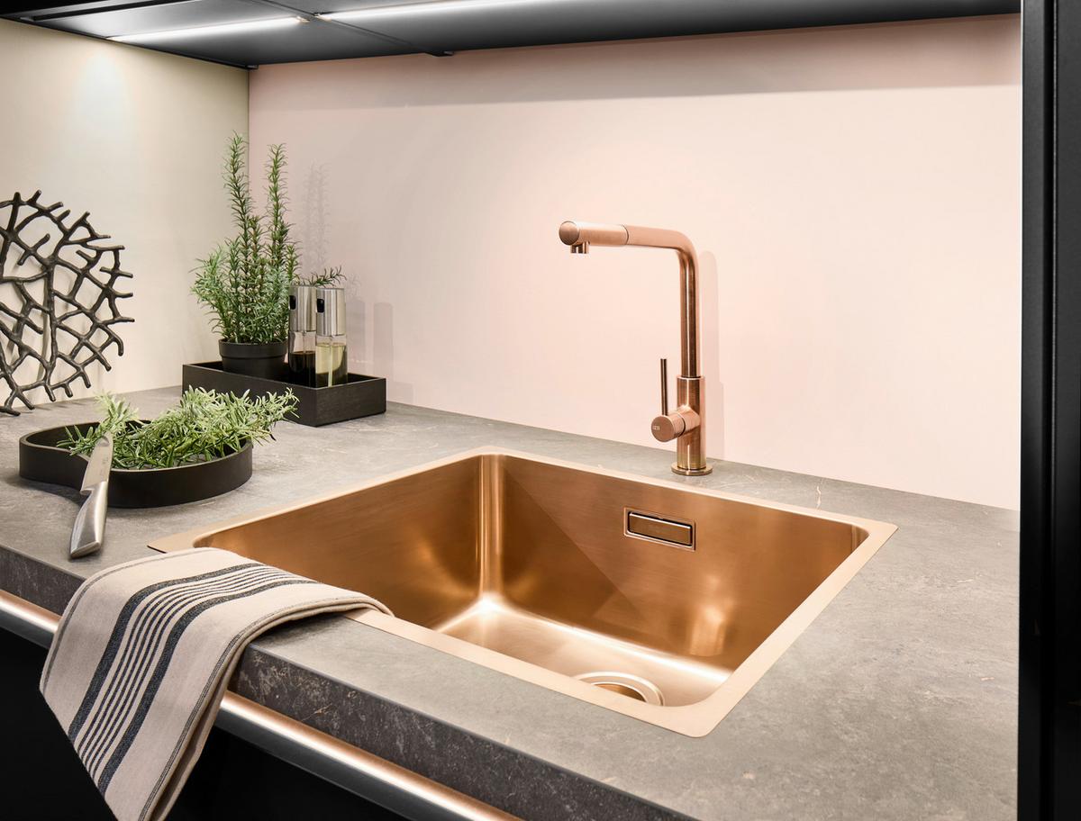 Einbauküche Senso Schwarz - Schwarz, MODERN, Holzwerkstoff (260,5/249cm) - Nobilia