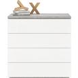 Kommode Grau/Weiß - Weiß/Grau, Holzwerkstoff (85/88/44cm) - Modern Living