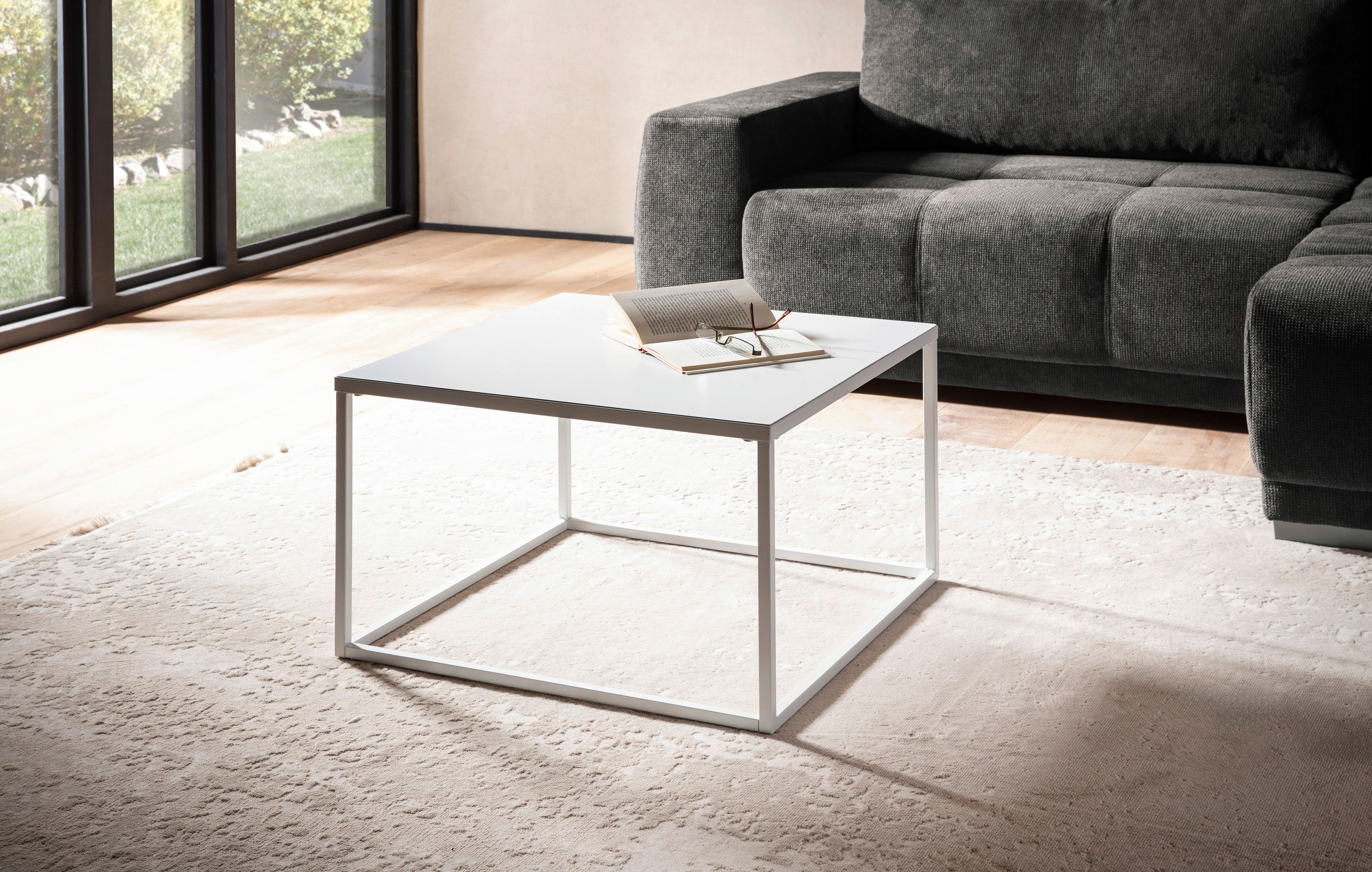 Klubska Miza Zena, Bela - bela, Design, kovina (60/60/40cm) - MID.YOU