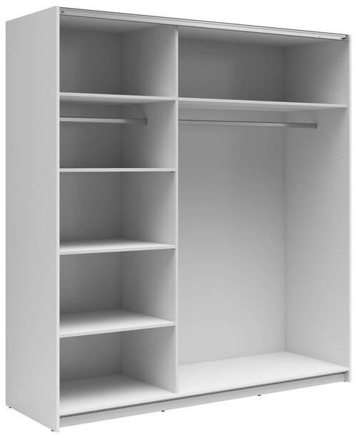 DULAP USI GLISANTE TETRIX - alb lucios intens/stejar Wotan, Modern, material pe bază de lemn (183/195,5/60cm) - Modern Living