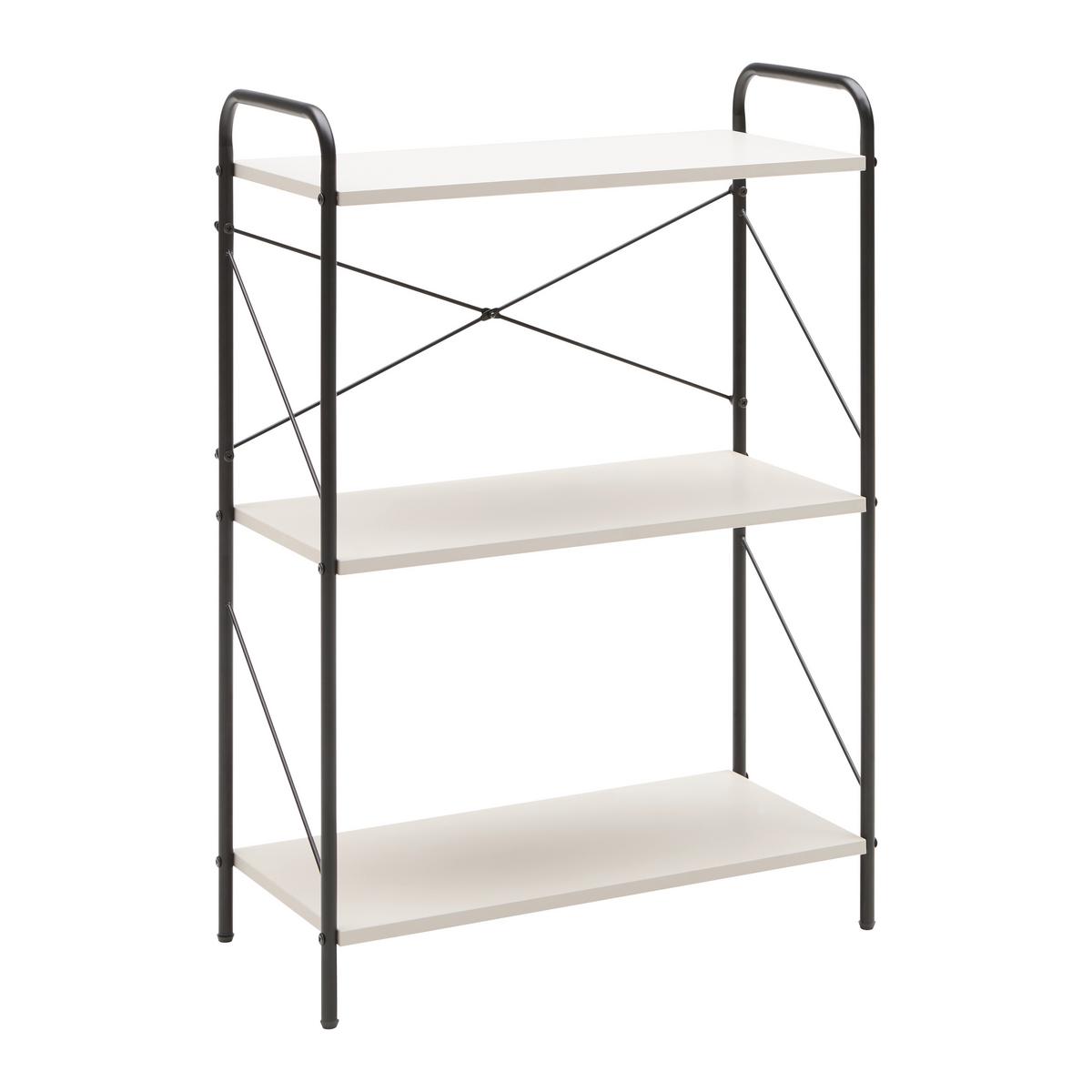 Regal Tom Kaschmir/Schwarz - Kaschmir/Schwarz, Modern, Holzwerkstoff/Metall (63.2/89/30cm) - Mömax