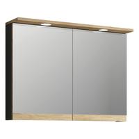 Spiegelschrank Cosila - Honigeiche/Anthrazit, Trend, Glas/Holzwerkstoff (80/59/23cm) - MID.YOU