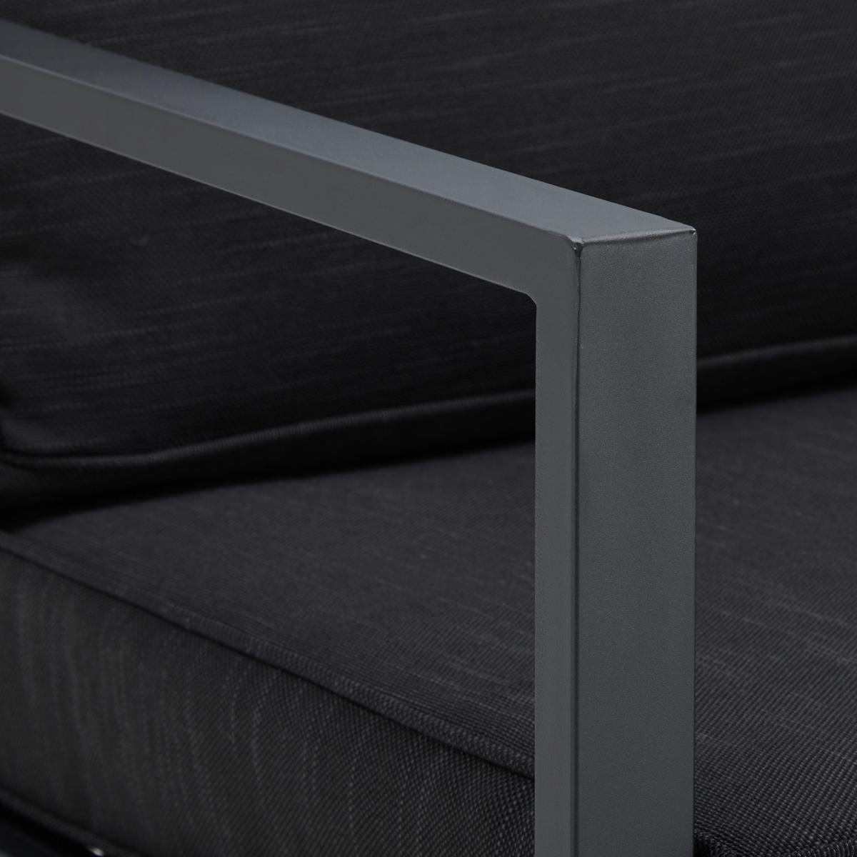 KOMPLET MEBLI TARASOWYCH ARIANNA - czarny, Modern, tworzywo sztuczne/metal (120/70/72cm) - Bessagi Garden