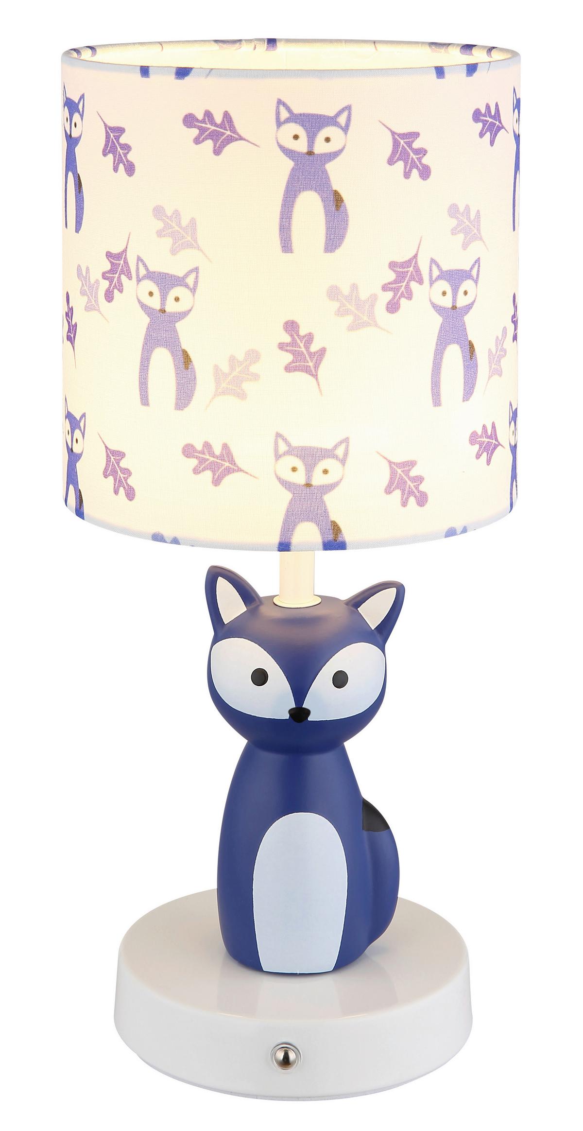 LED-TISCHLEUCHTE 21737B FOXY - Blau/Weiss, Trend, Keramik/Kunststoff (15/33,5cm) - Globo