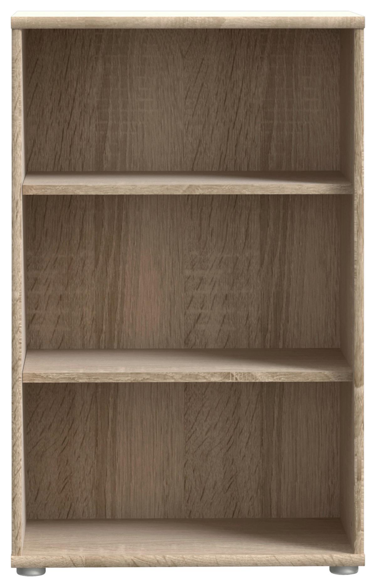 Regal Tempra 2, Barva Hrasta - barve aluminija/hrast sonoma, Design, umetna masa/leseni material (54/111,1/34,8cm)