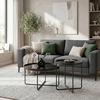 SOFFBORD EMMY - svart, Modern, metall/glas (70/55/40/55cm) - Mömax