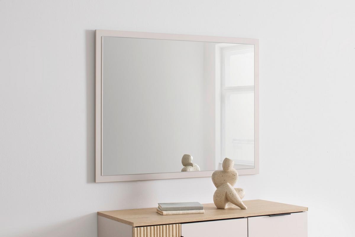 Oglindă de perete CANNES - cașmir, Modern, sticlă/material pe bază de lemn (90/70/2cm) - Modern Living