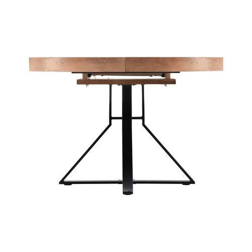 UTDRAGBART BORD LOUNA - svart/ekfärgad, Modern, metall (120-160/120/76cm) - Bessagi Home