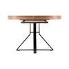 UTDRAGBART BORD LOUNA - svart/ekfärgad, Modern, metall (120-160/120/76cm) - Bessagi Home