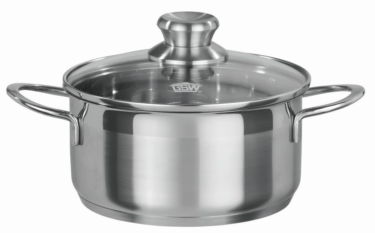 Set Posod Mirage, 5-Delni - barve nerjavečega jekla/prozorno, Basics, kovina/steklo - GSW