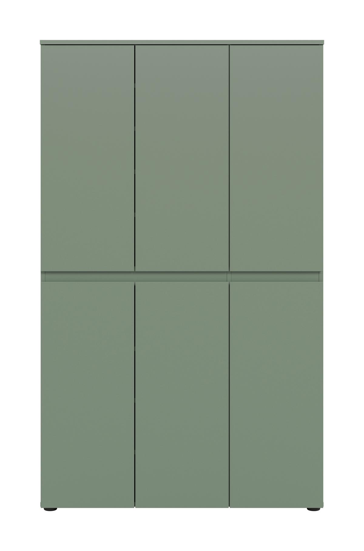 Garderobenschrank Scarpa Graugrün - Schwarz/Graugrün, Design, Holzwerkstoff/Kunststoff (105/175/37cm) - Livetastic