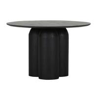 Esstisch Paris Schwarz MDF mit Gipsputz Finish - Schwarz, MODERN, Holzwerkstoff (120/76cm) - Mömax