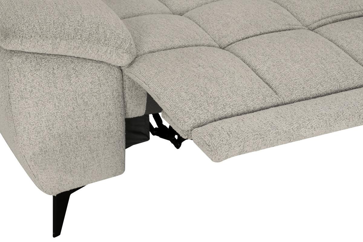 Sedežna Garnitura Venice, Desna - črna/bela, Moderno, kovina/tekstil (268/107/156cm) - Premium Living