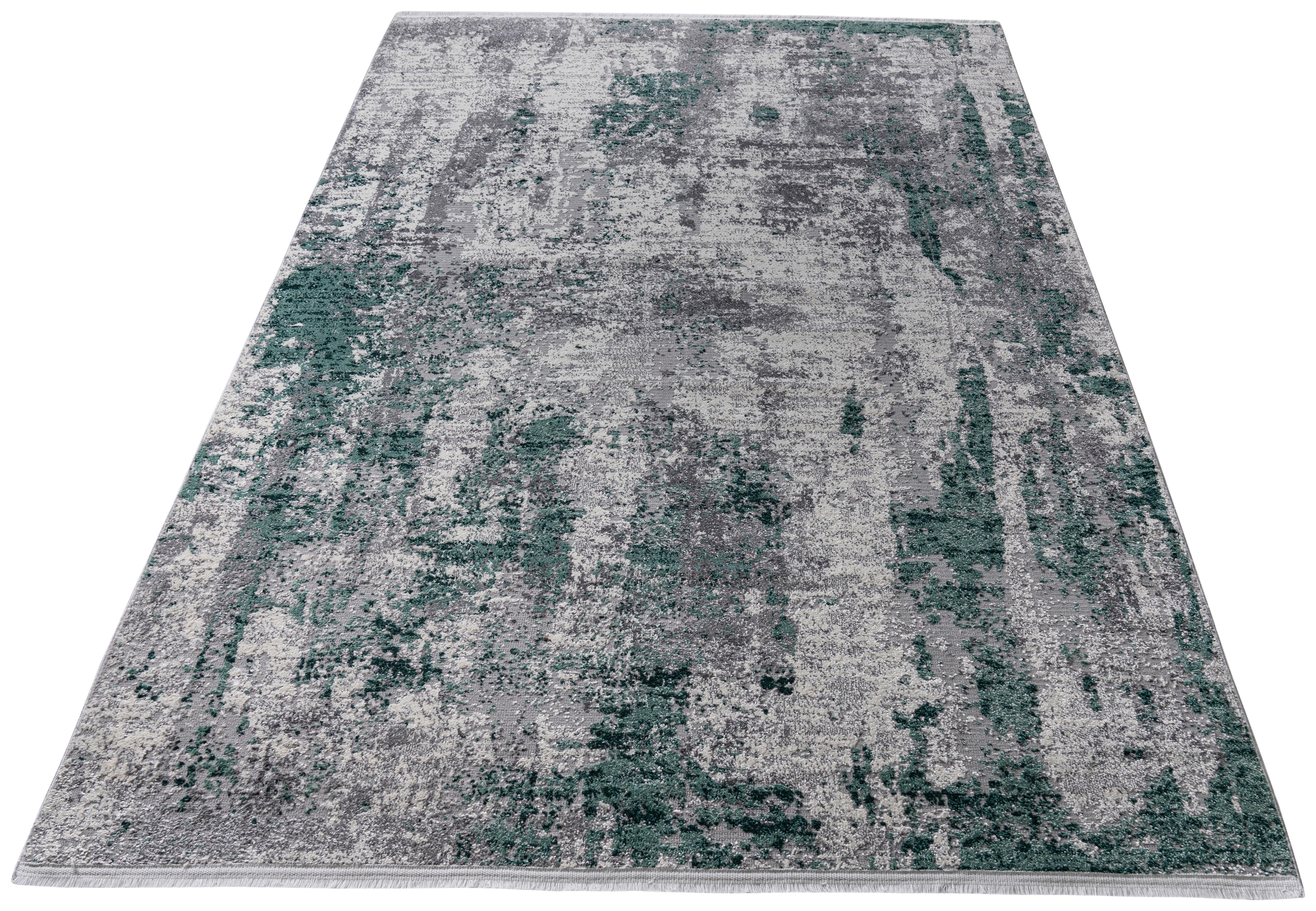 Webteppich Malik 1 Creme/Hellgrün ca. 80x150cm - Creme/Hellgrün, MODERN, Textil (80/150cm) - Mömax