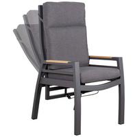 Garten-Relaxsessel-Set Montana 2er-Set Anthr. Relaxfunktion - Grau, KONVENTIONELL, Textil (60/109/67cm) - Gardenson