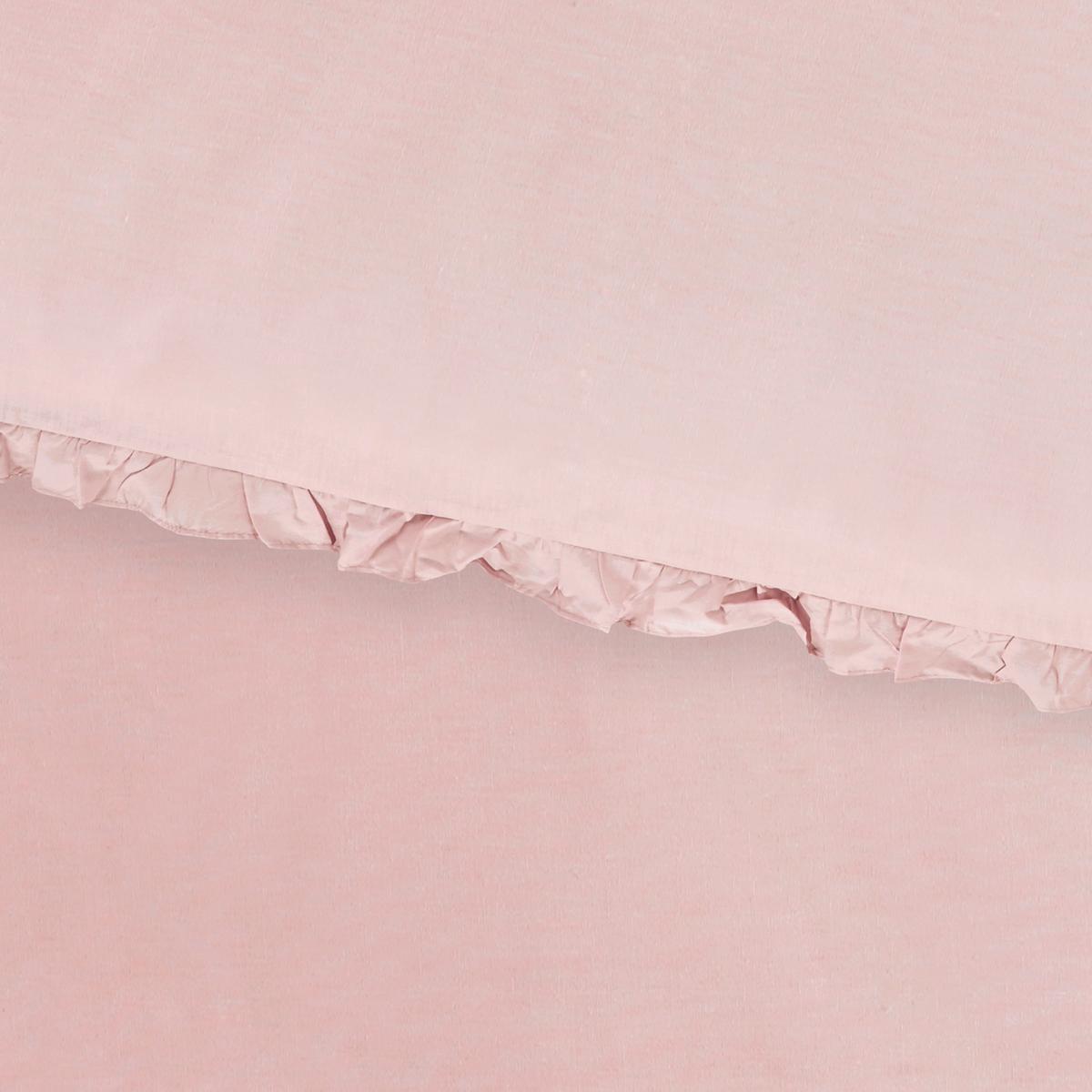 Bettwäsche Rüschen XL Rosa ca. 155x200cm - ROMANTIK / LANDHAUS, Textil (155/220cm) - Modern Living