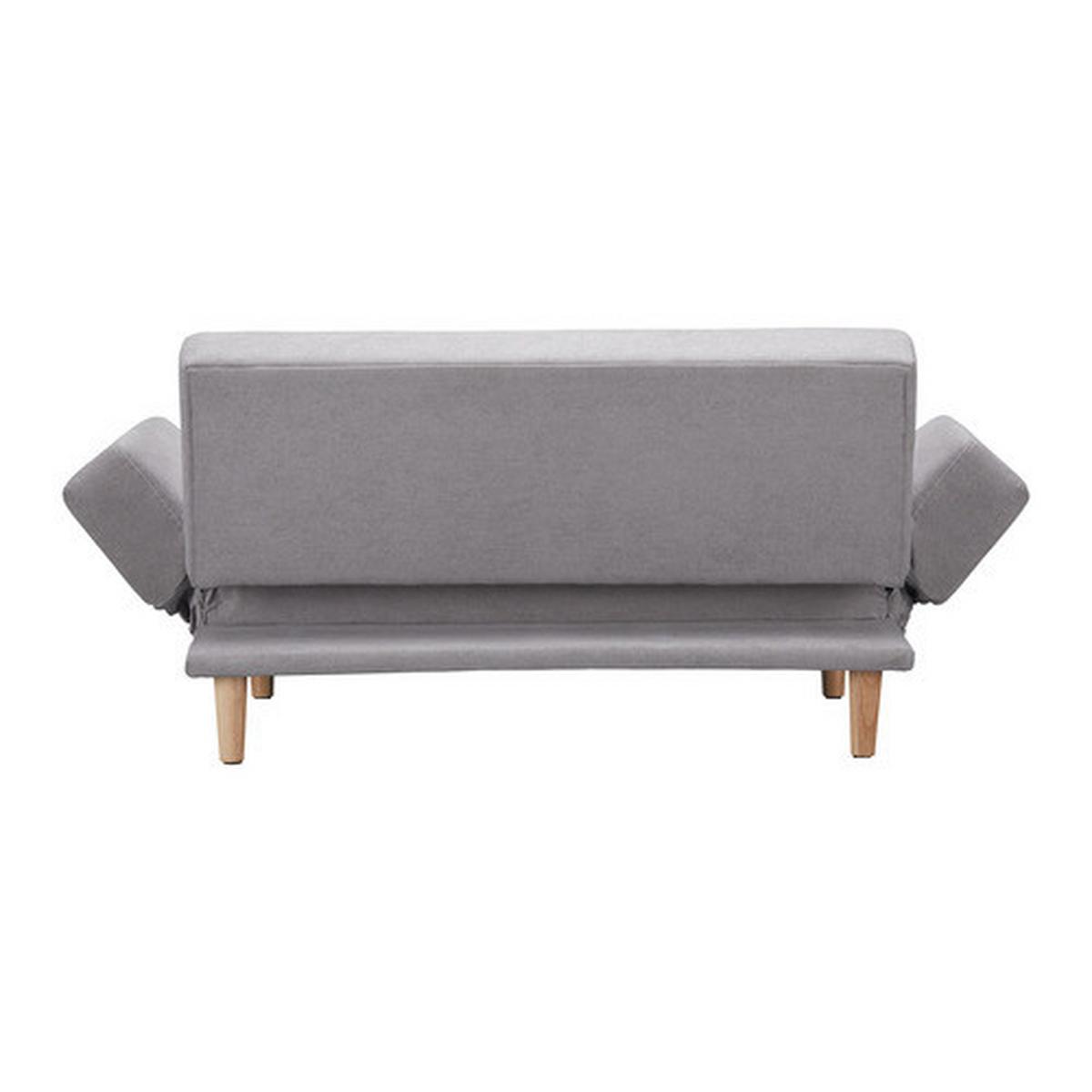 Bettsofa FELICIA Hellgrau inkl. 2 Kissen - Hellgrau/Naturfarben, Modern, Holz/Textil (169/71/79cm) - Bessagi Home
