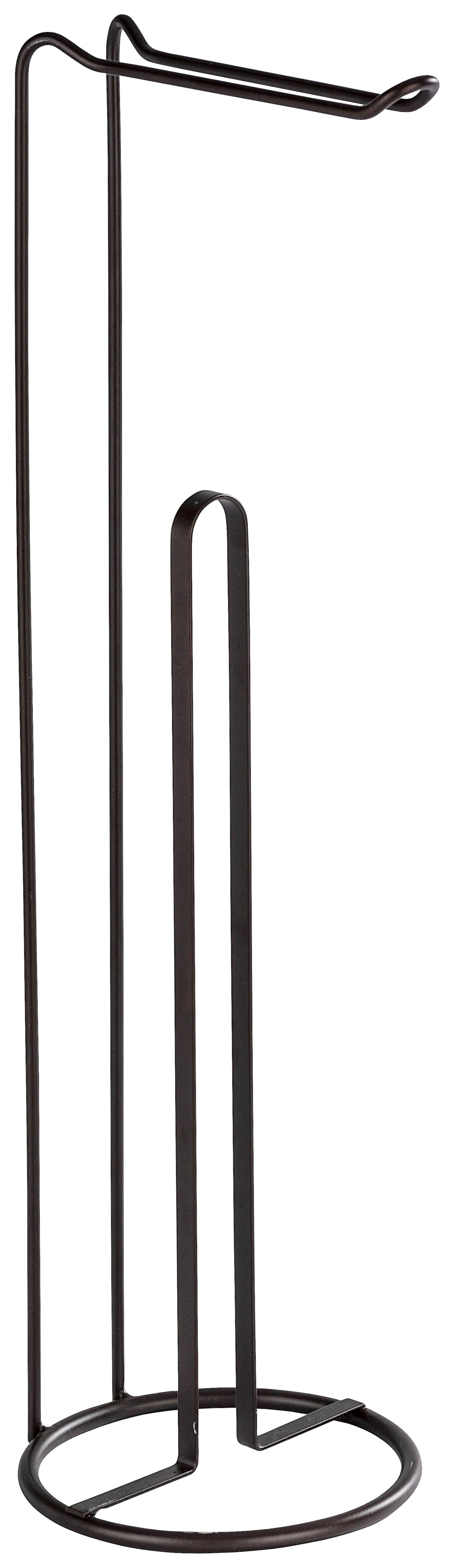 Držač Toaletnog Papira Lugano - crna, Konvencionalno, metal (15,5cm) - Wenko