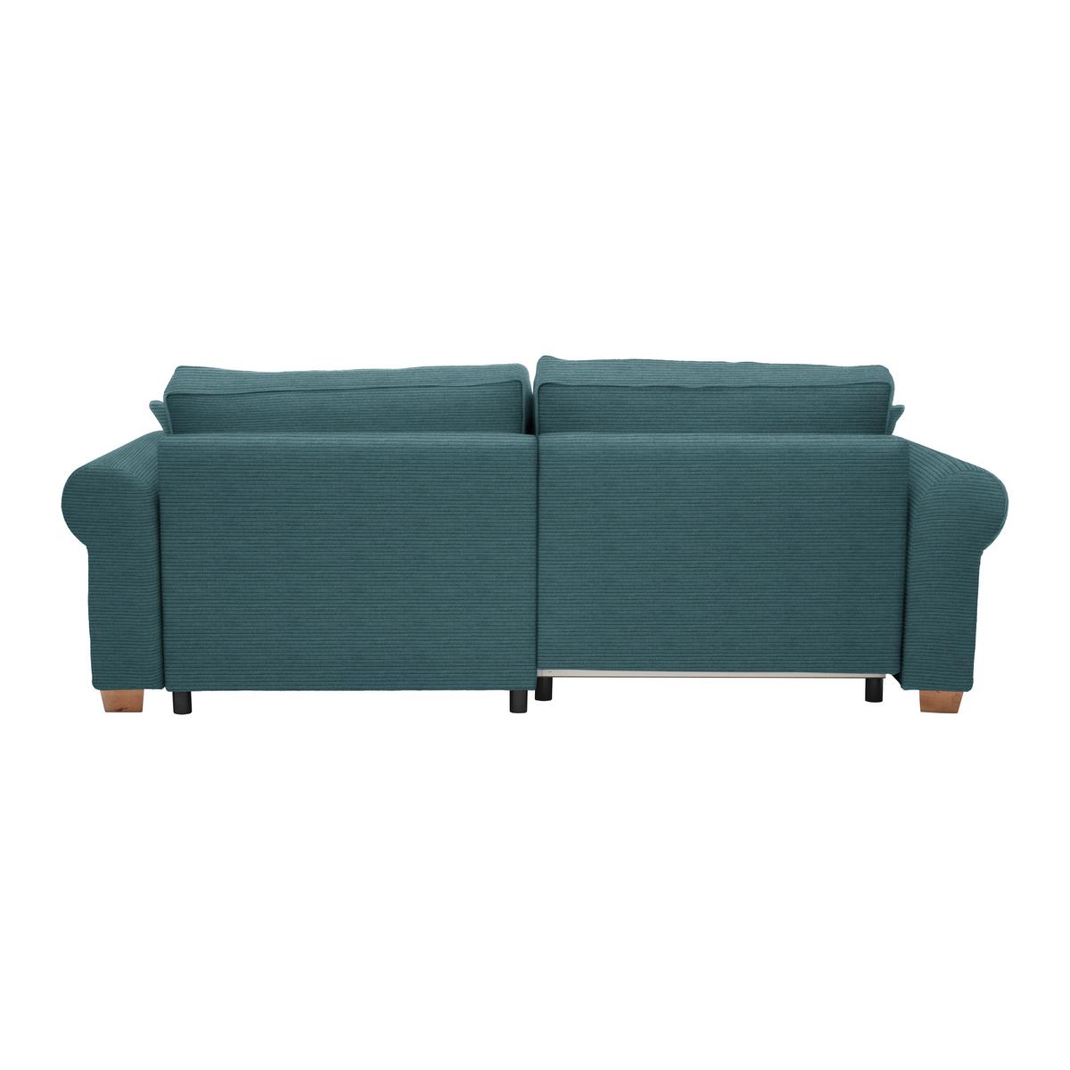 Wohnlandschaft Angelo Petrol - Petrol, MODERN, Holz/Holzwerkstoff (255/92/185cm) - Mömax