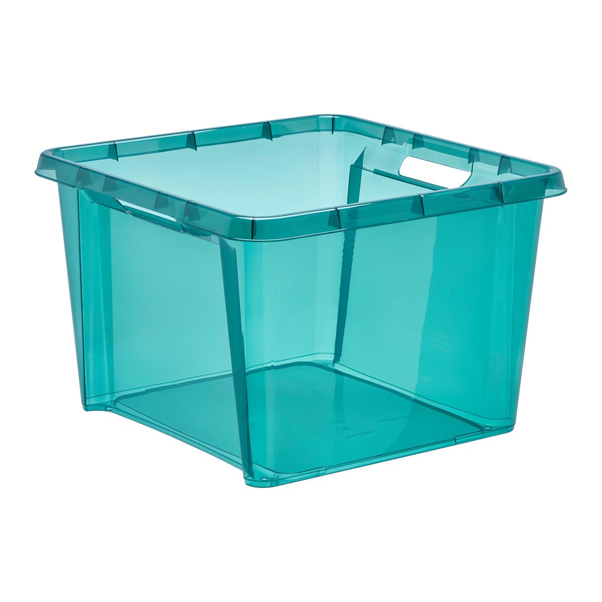 Tárolódoboz Simple - 25l - fekete/rózsaszín, Modern, műanyag (39/39/26,5cm)