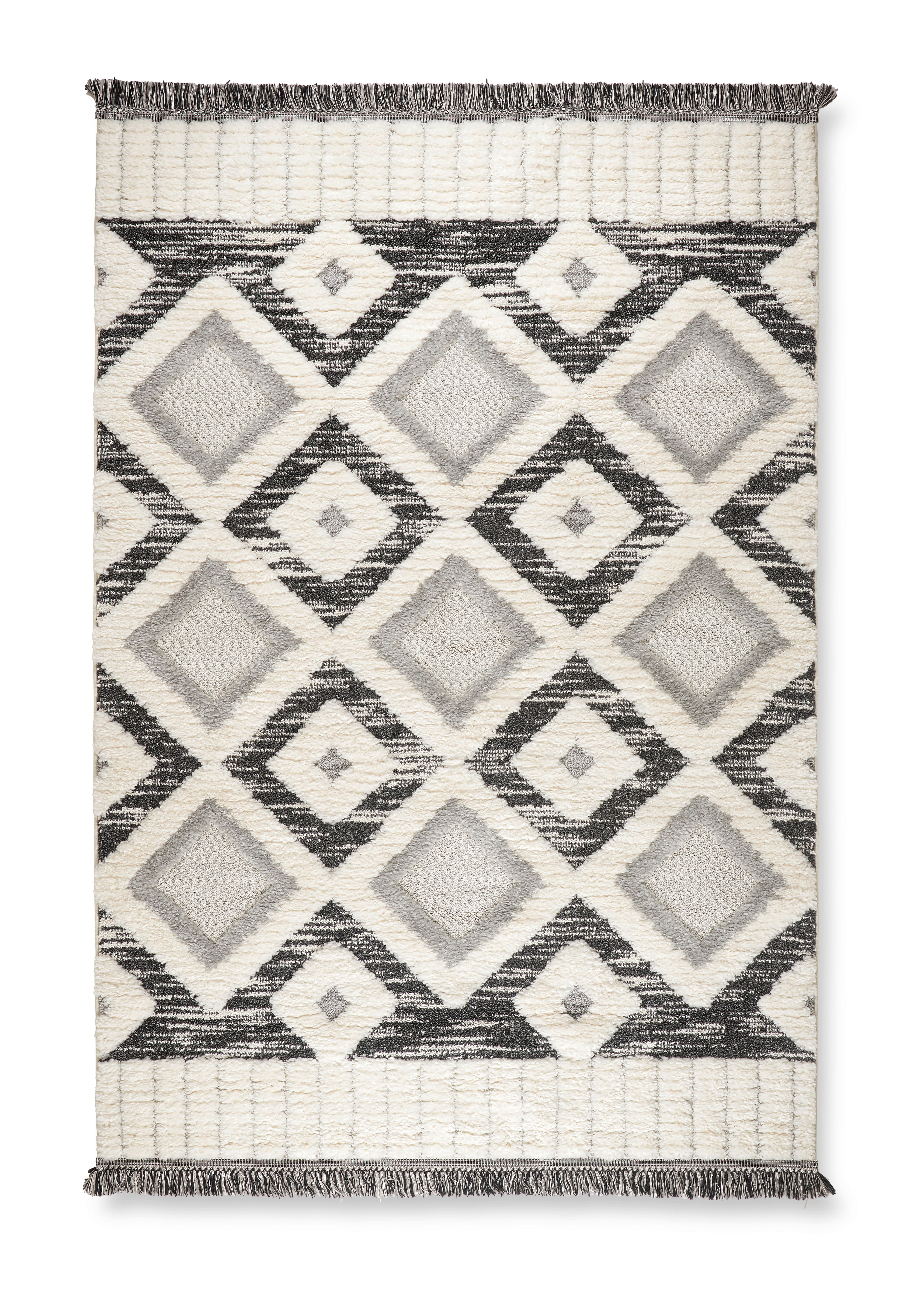 Tkani Tepih Selma 1 -Akt- - bijela/siva, Basics, tekstil (80/150cm) - Mömax