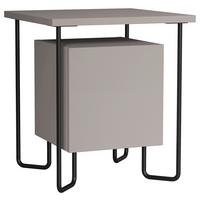 Nachtich Acres ca. 40x45x40 cm Beige - Beige/Schwarz, Design, Holzwerkstoff/Metall (40/45/40cm) - Livetastic