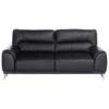 Dreisitzer-Sofa "Frisco" , schwarz - Chromfarben/Schwarz, MODERN, Textil/Metall (210/92/96cm) - MID.YOU