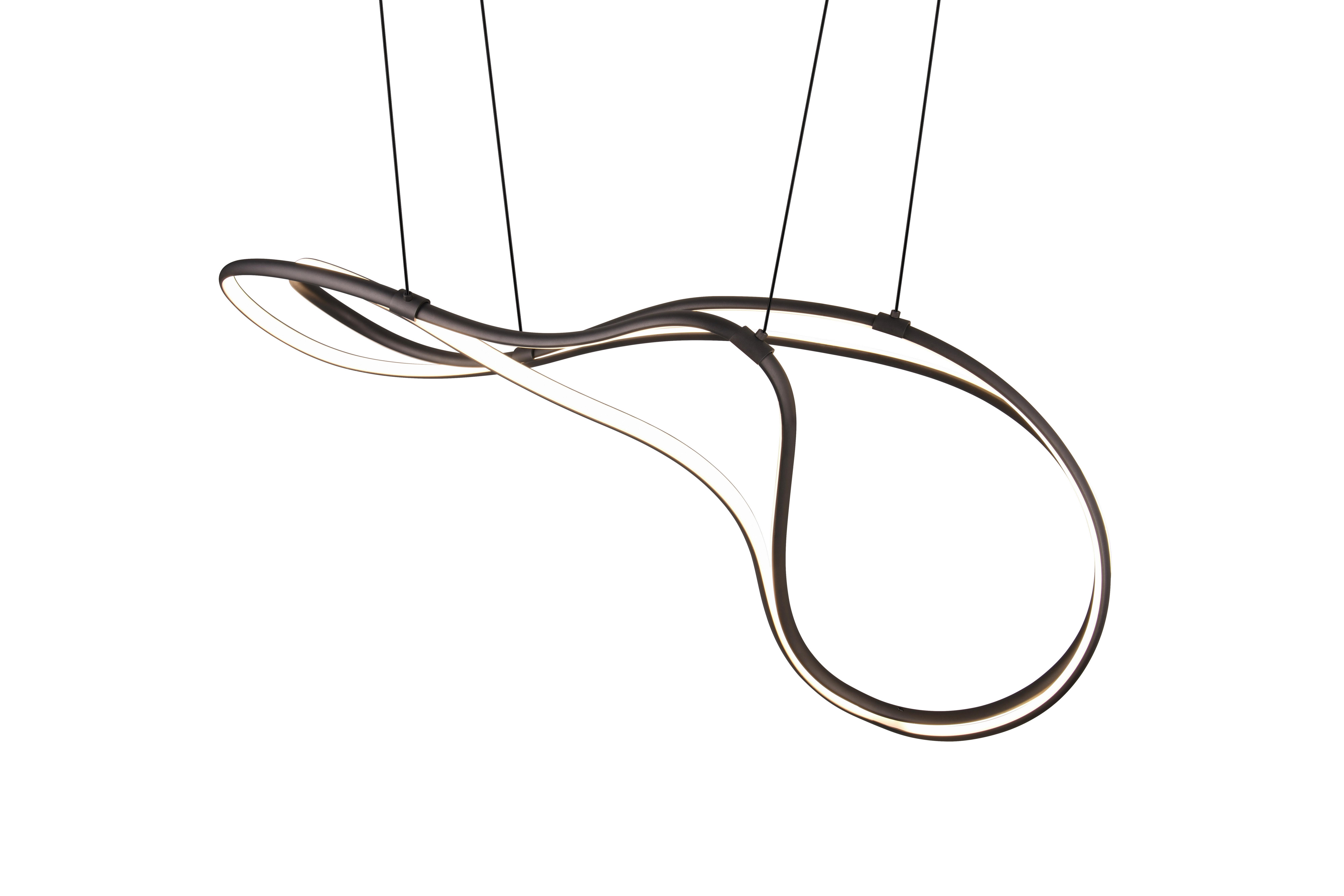 LED-Pendelleuchte Nala in Schwarz max. 57 Watt - Schwarz, Design, Metall (113/24/150cm) - Trio Leuchten