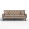 Sofa Liliana Webstoff Braun - Schwarz/Braun, MODERN, Holz/Textil (227/95/93cm) - Bessagi Home