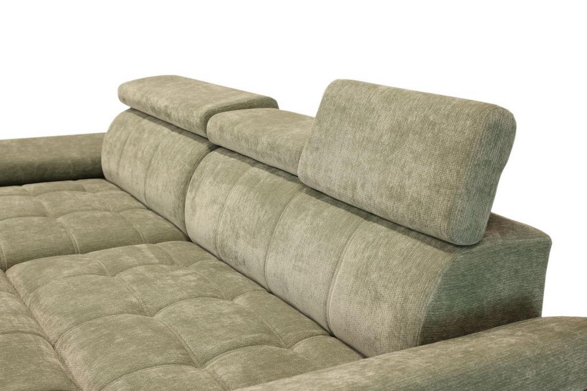 Kutna Garnitura Vegas - zelena/crna, Design, drvo/tekstil (173/294cm) - Modern Living