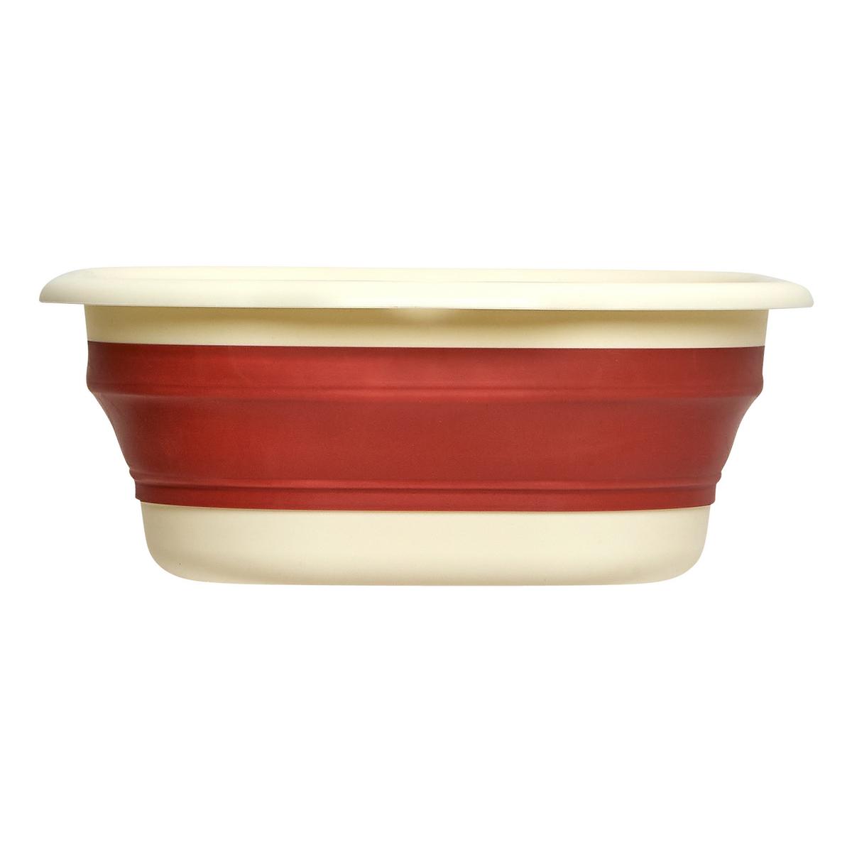 Set coșuri de rufe pliabile Bassi 3/1, cca. 3L+5L+10L - maro/albastru, Basics, plastic (38,5/34/14,5cm)