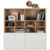 REK LAGO - Wit/Eikenkleuren, Modern, Houtcomposiet (131,4/130/35cm) - Mömax