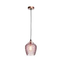 Hängeleuchte Vila Blau - Violett, Basics, Glas (18/18/24cm) - Kayoom