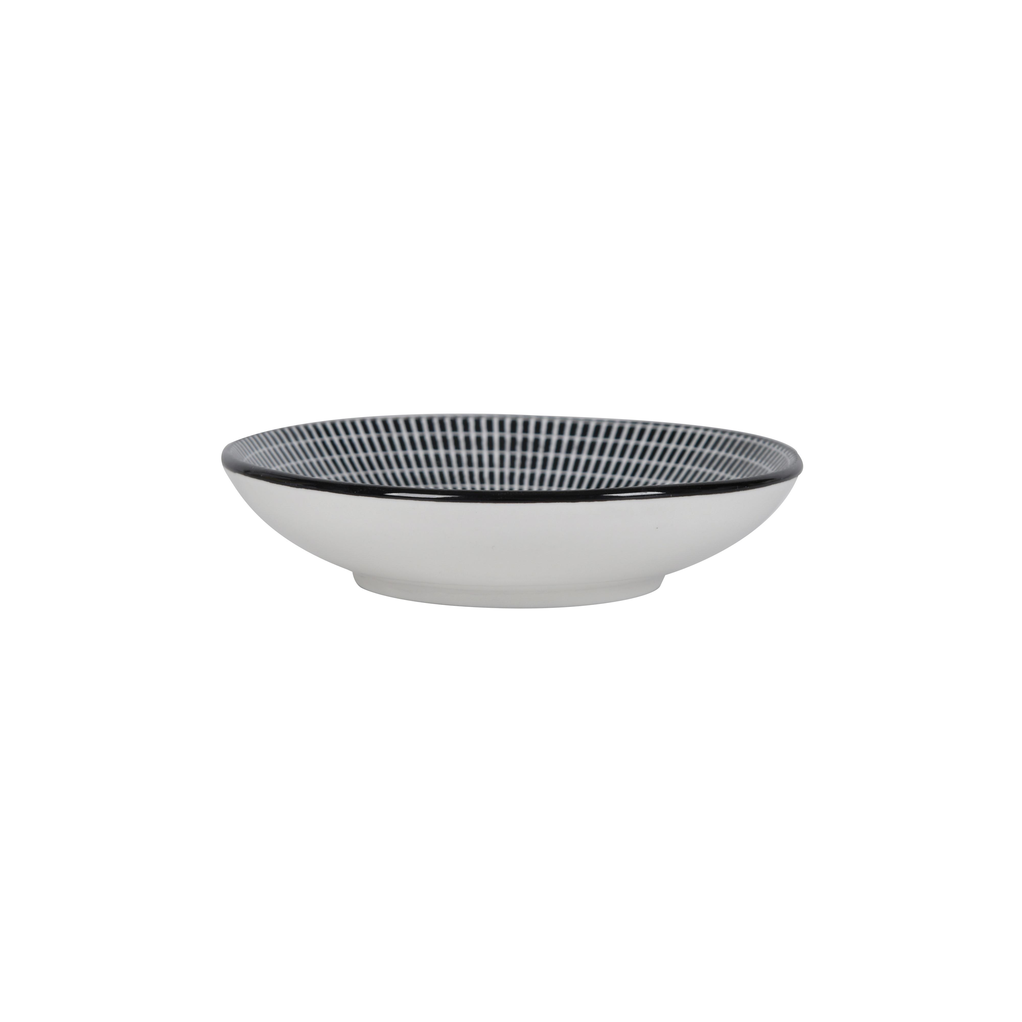 Dipschale Shiva Schwarz/Weiß - Schwarz/Weiß, LIFESTYLE, Keramik (10,1/2,4cm) - Mömax