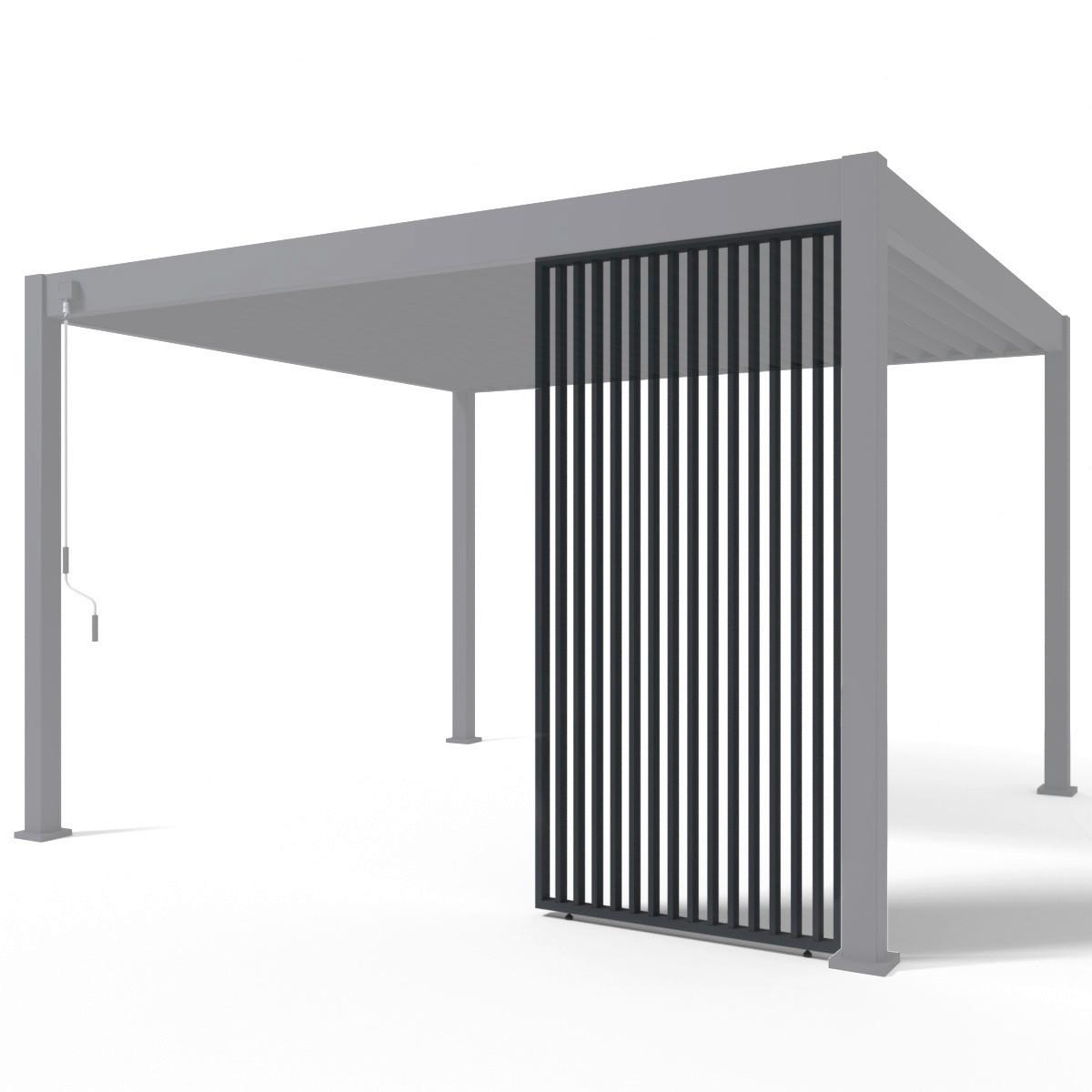Stranski Del Za Pergolo Vertikale, Antracit, 113cm - barve grafita, Basics, kovina (113,3/233,5/6,5cm) - Gardenson