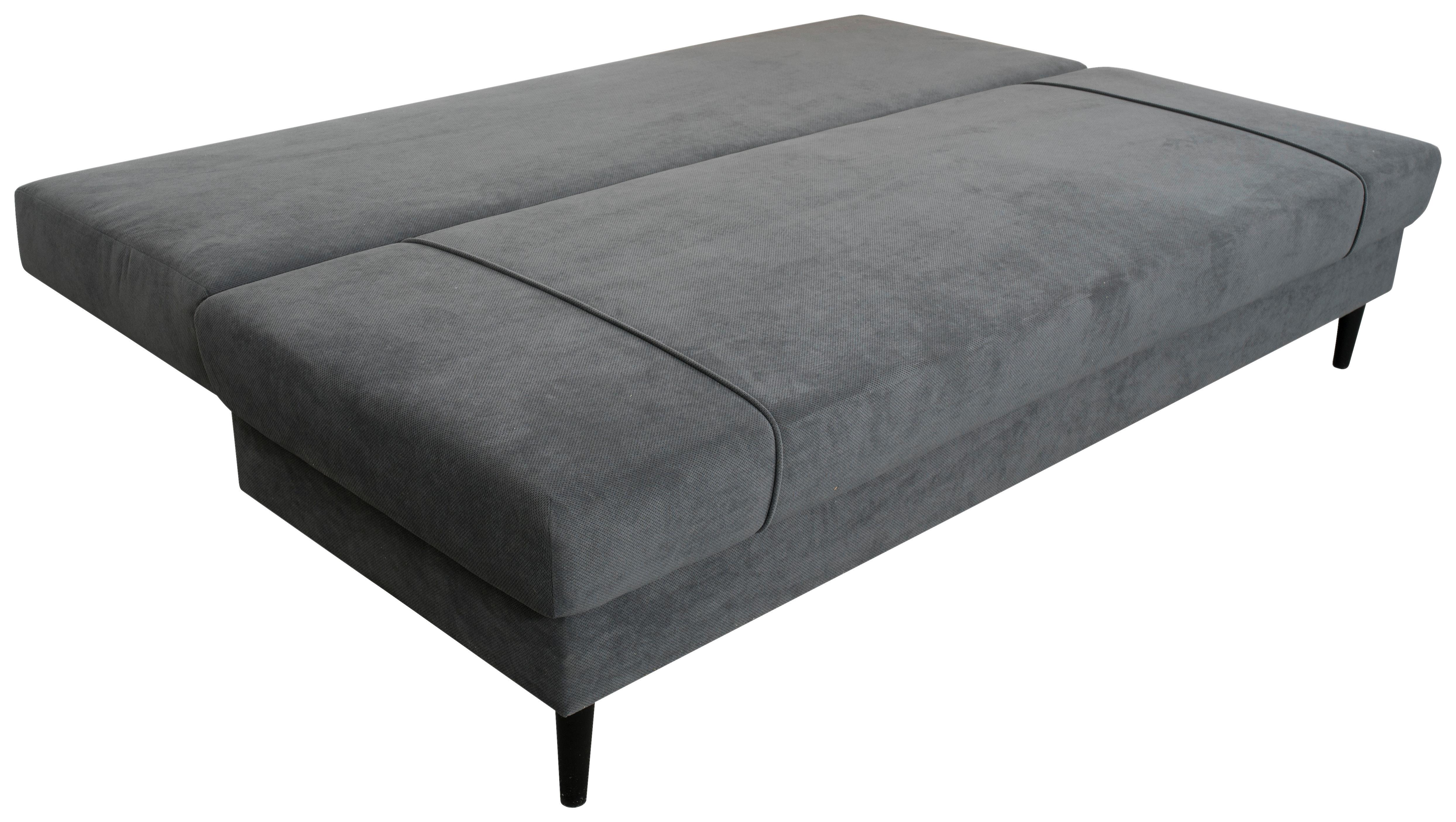 Canapea extensibila RITA - gri închis, Konventionell, textil (199/88/88cm) - Carryhome
