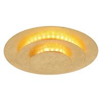 Stropna Led-svetilka Heda, S Sijalko - zlate barve, Design, kovina (18/4,7cm) - Globo