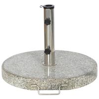 Schirmständer Metall/Granit für Ø 4,8 cm - Silberfarben/Hellgrau, KONVENTIONELL, Stein/Metall (50/6/50cm) - Siena Garden