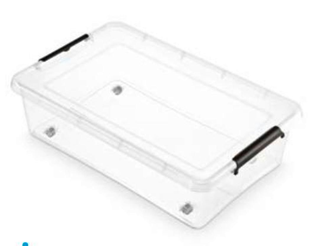 Zaboj S Kolesi Za Pod Postelj Aiko - Ca. 29l - Ext- - črna/prosojno, Konvencionalno, umetna masa (58/39/16,5cm) - Mömax