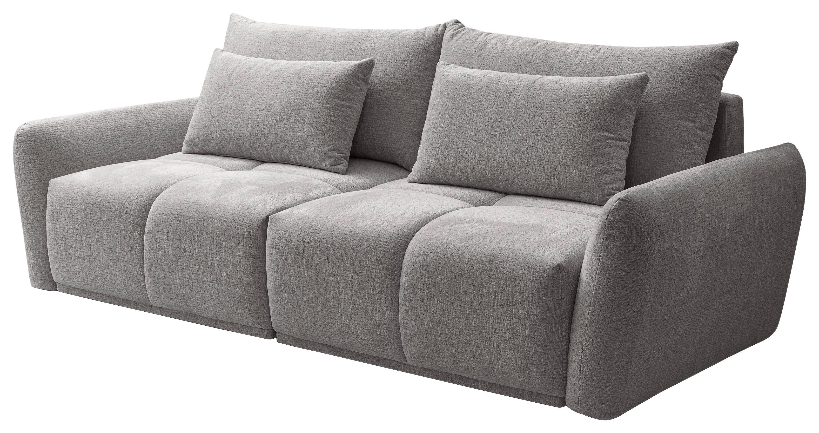 Trosjed Alia - tamno siva/crna, Moderno, tekstil/plastika (254/74-94/119cm) - Premium Living