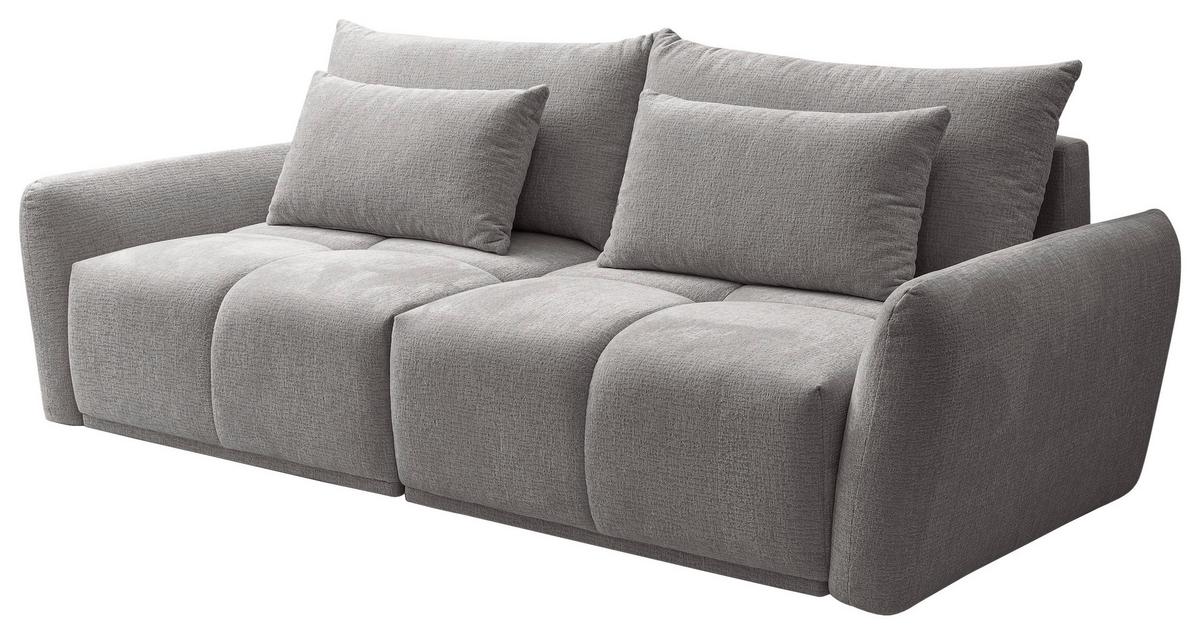 Trosjed Alia - tamno siva/crna, Moderno, tekstil/plastika (254/74-94/119cm) - Premium Living