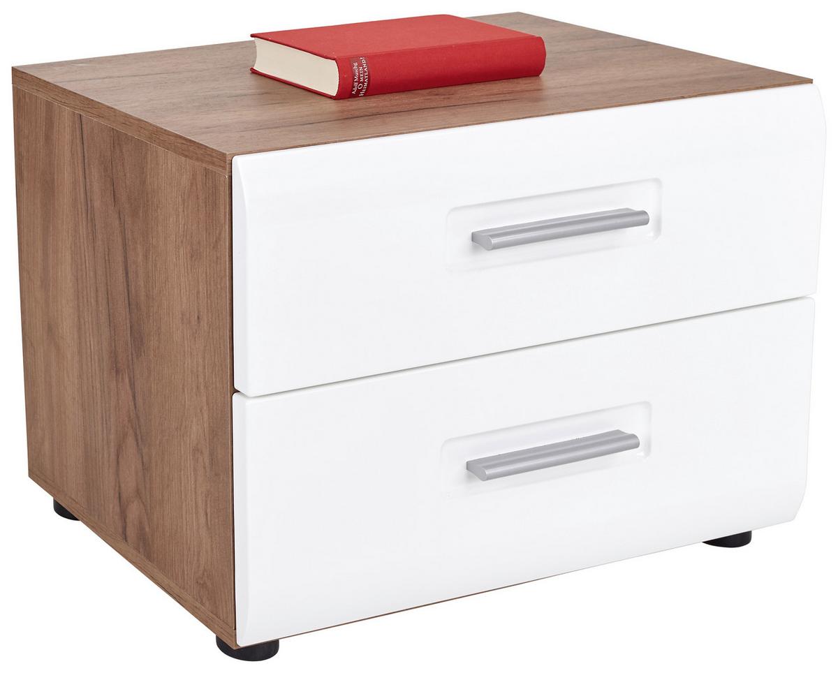 Nočna Omarica Avensis New - črna/barve hrasta, Konvencionalno, umetna masa/leseni material (56/40,5/37,1cm) - Mömax