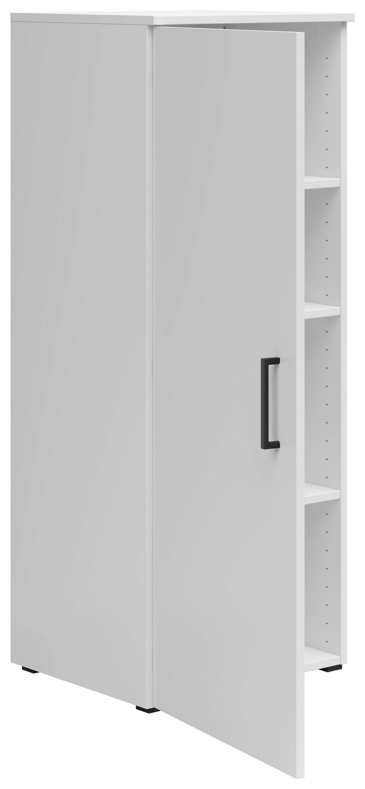 Komoda Multi - bijela/crna, Moderno, drvni materijal/plastika (45/115/40cm) - Modern Living