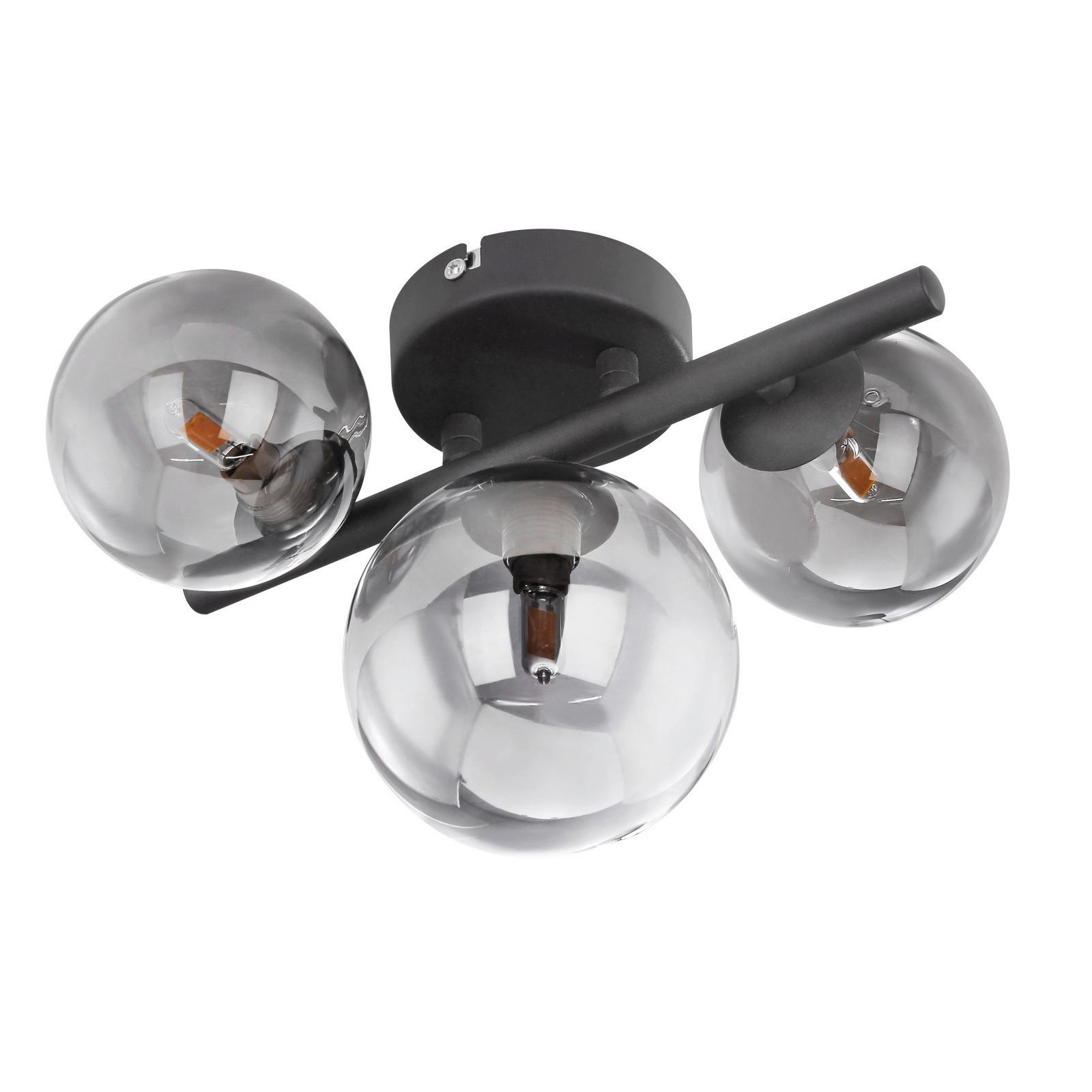 LED-Wandleuchte Riha in Schwarz max. 3,5 Watt - Schwarz, Design, Glas/Metall (28/19cm) - Globo