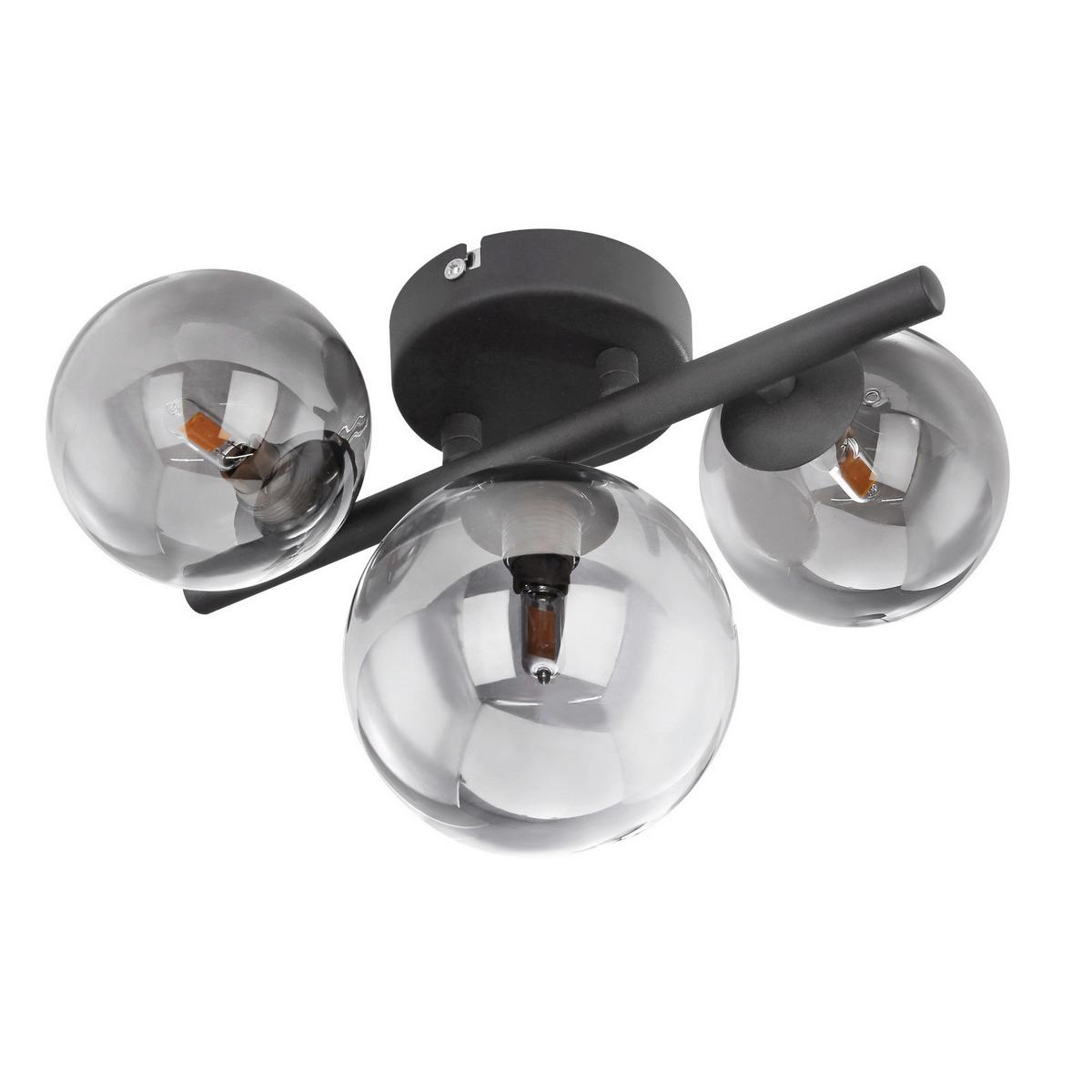 LED-Wandleuchte Riha in Schwarz max. 3,5 Watt - Schwarz, Design, Glas/Metall (28/19cm) - Globo