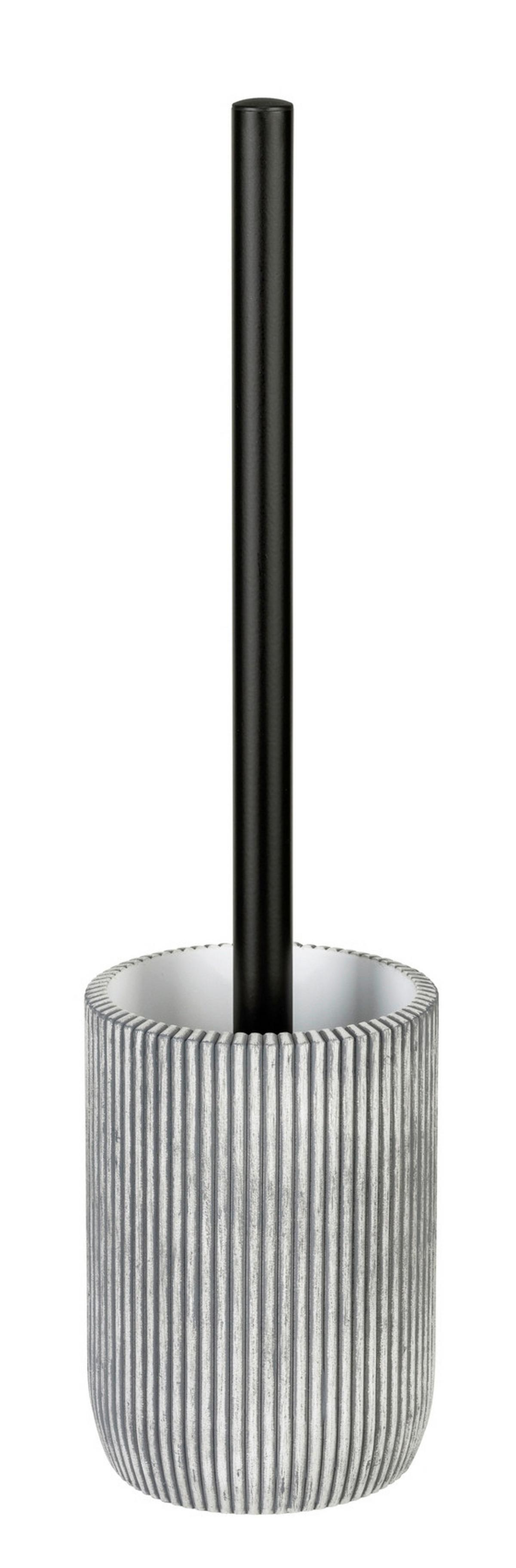 KOMPLET DO WC ANTELLA - czarny/szary, Konventionell, tworzywo sztuczne/metal (9,5/37/9,5cm) - Schöner Wohnen